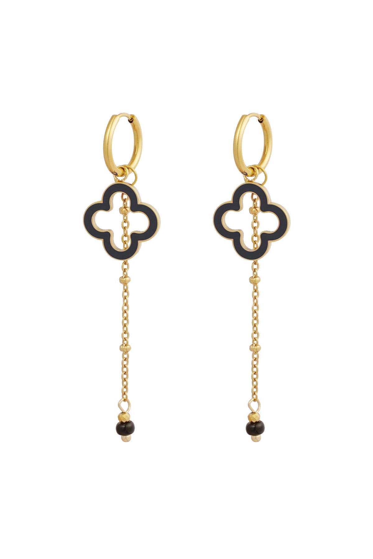Oorbellen hangers met open klavertjes