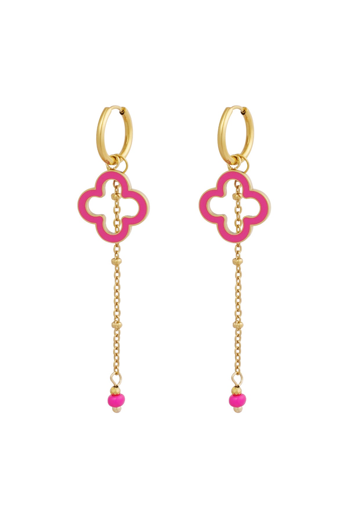 Oorbellen hangers met open klavertjes
