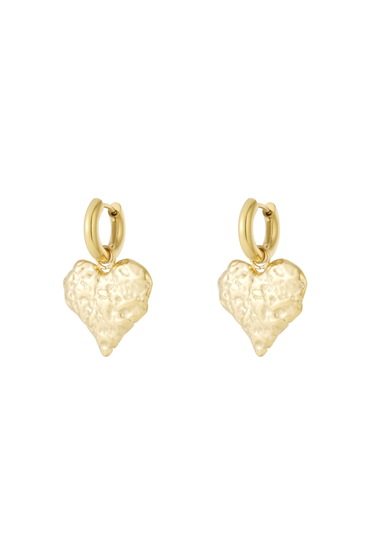 Oorbellen textured heart