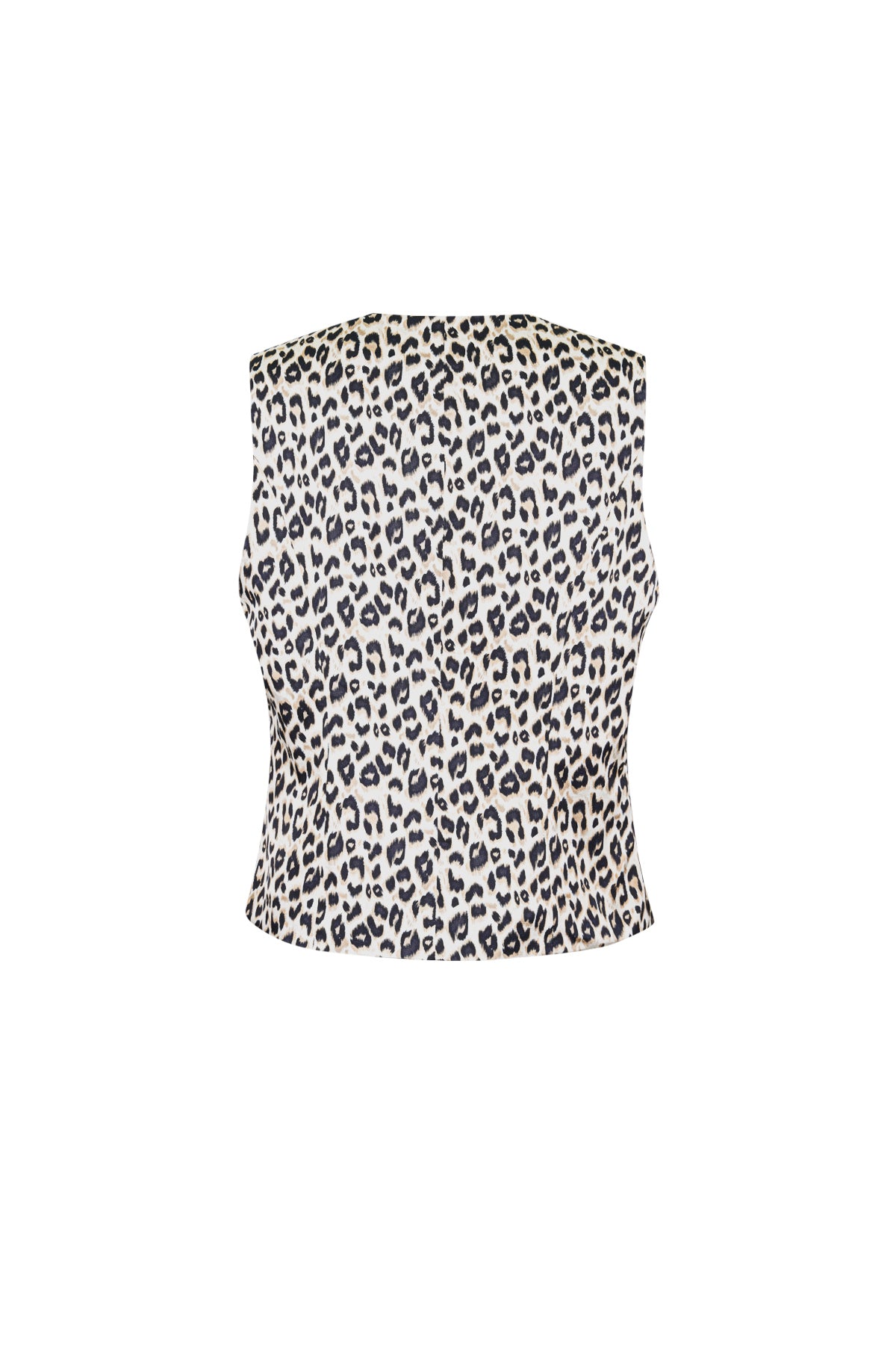 Mouwloze top panterprint