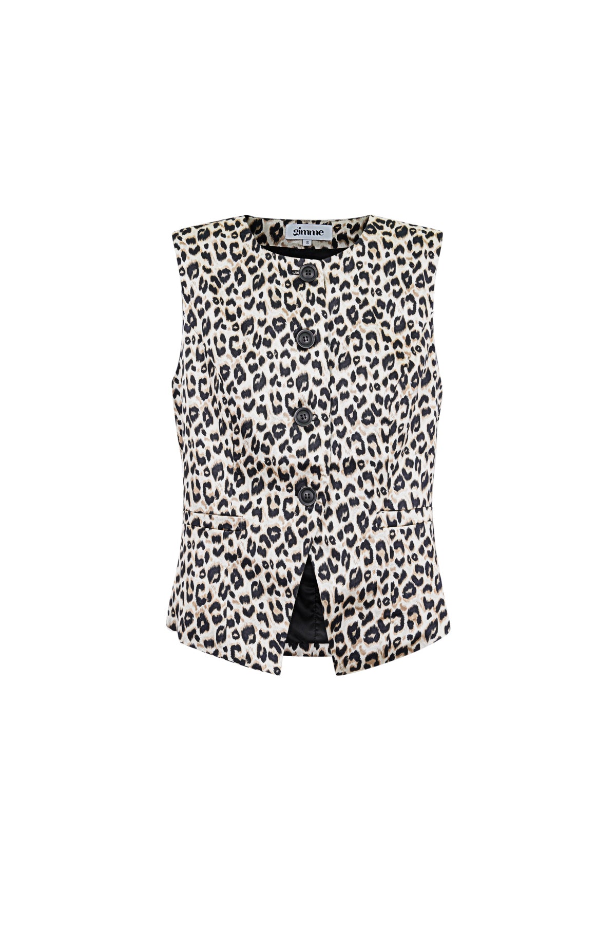 Mouwloze top panterprint