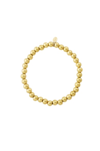 Armband grote gouden kralen
