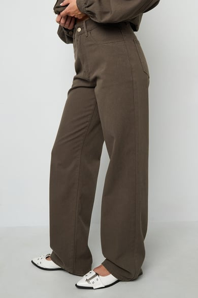 Broek spijker bruin