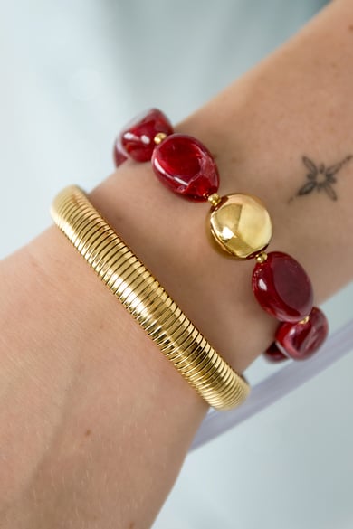 Armband blauwe kralen