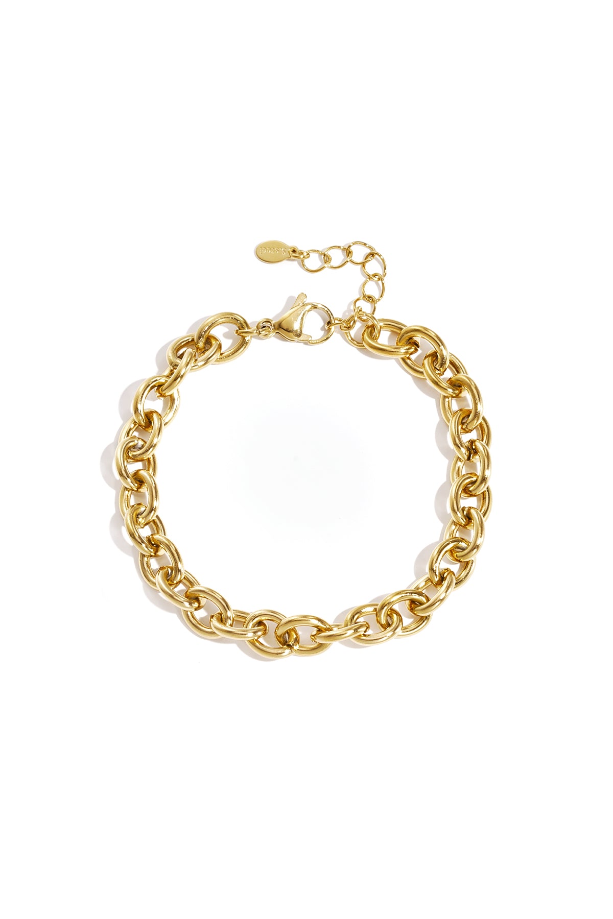 Gouden schakel armband