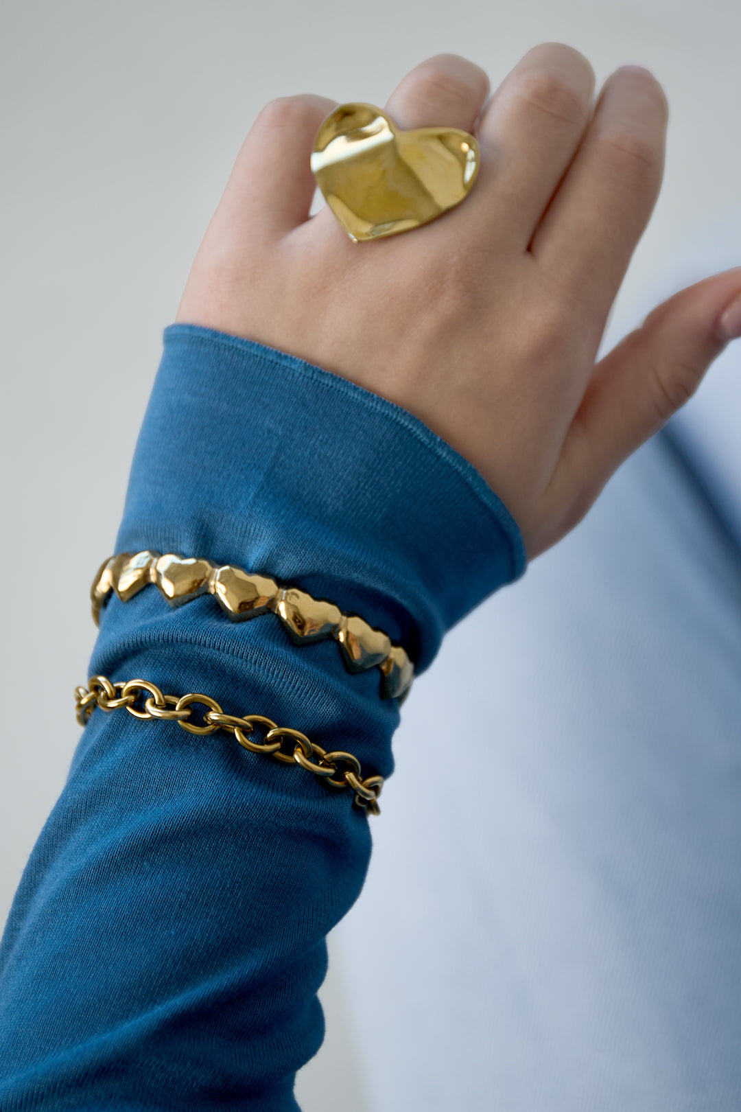 Gouden schakel armband