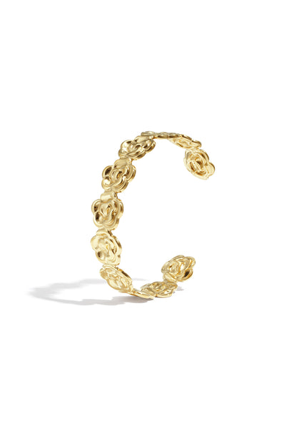 Gold flower bangle