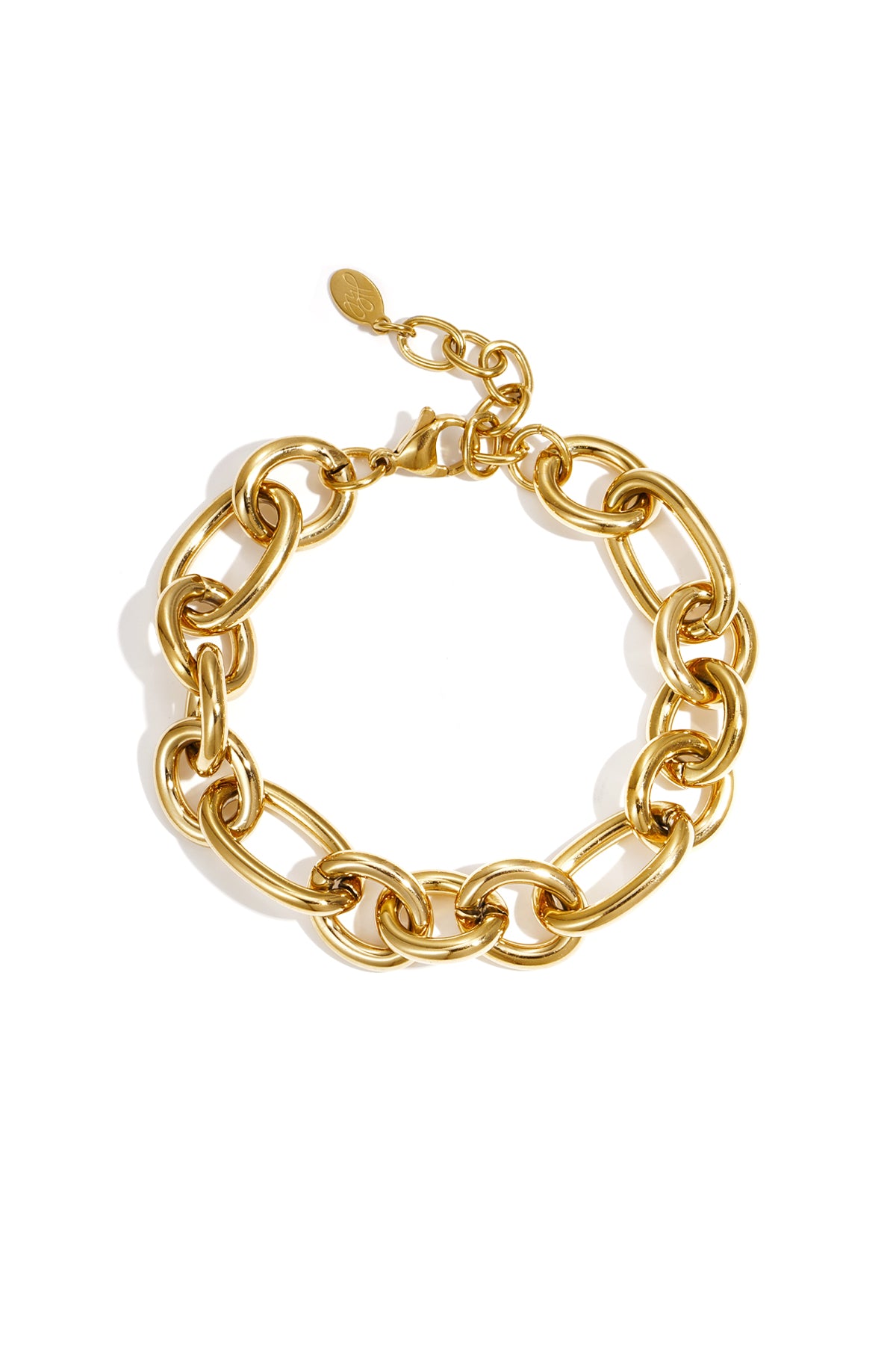 Gouden armband met ronde schakels
