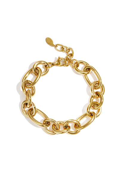 Gouden armband met ronde schakels
