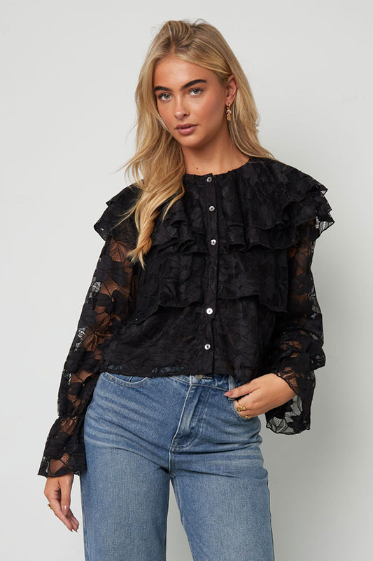 Blouse layered lace