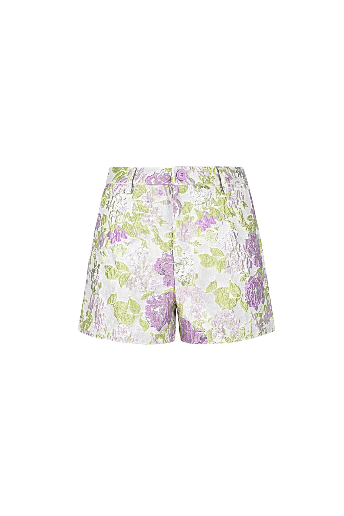 Bloemen shorts lila
