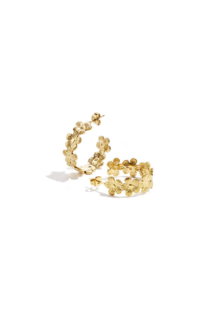 Oorbellen daisy hoop