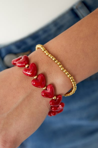 Armband kleine gouden kraaltjes