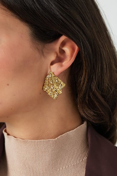 Oorbellen textured statement