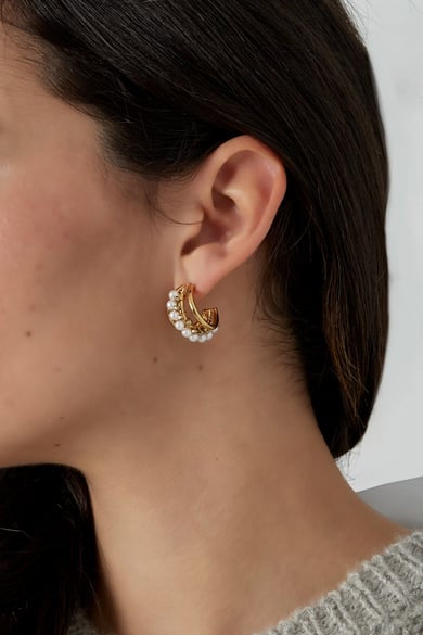 Oorbellen pearl statement