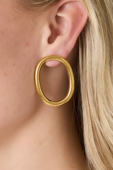 Oorbellen oval hoop