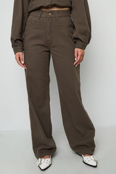 Broek spijker bruin
