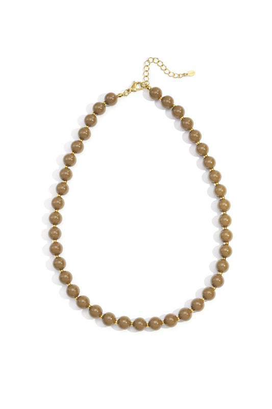 Ketting beige kralen