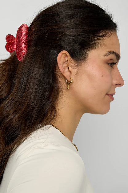 Haarklip hartje crème