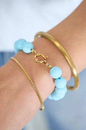 Armband kralen basic gouden sluiting