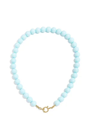 Ketting babyblauw kralen