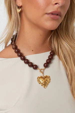 Ketting kralen gouden sluiting