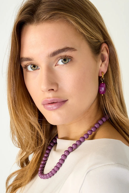 Oorbellen basic steen