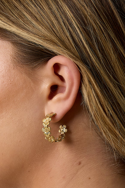 Oorbellen daisy hoop