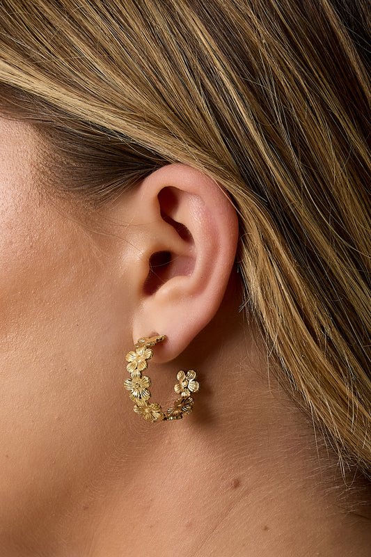 Oorbellen daisy hoop
