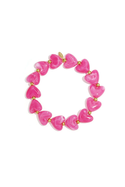 Armband kralen hartjes