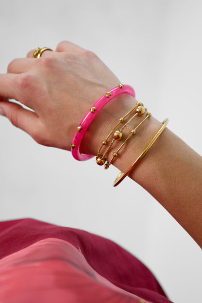 Gold polkadots bracelet