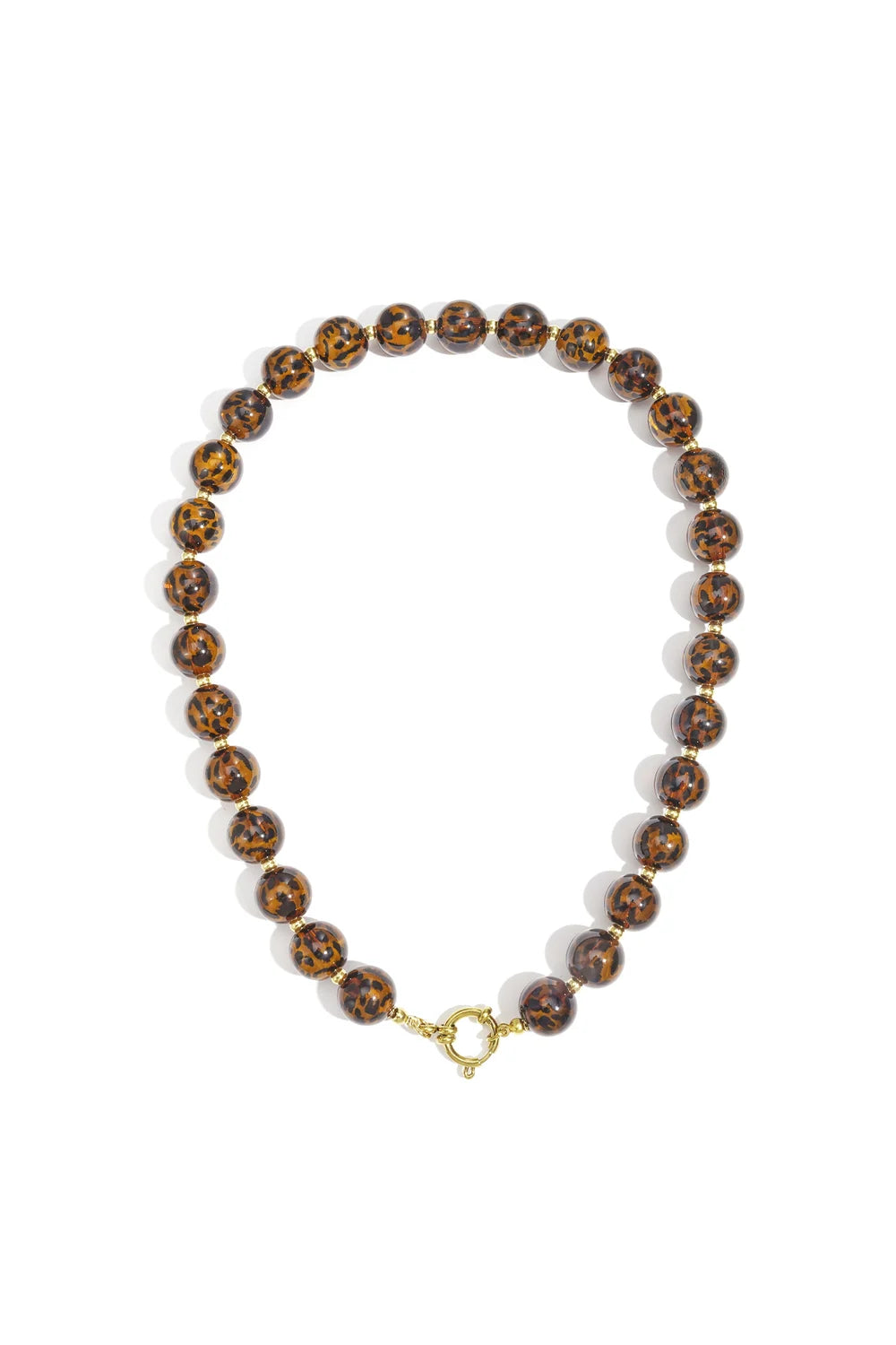 Ketting kralen panterprint