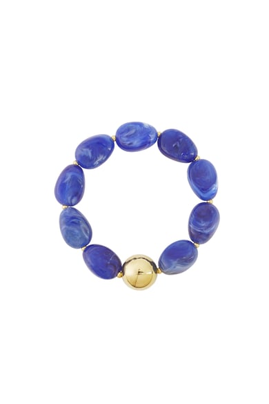 Armband blauwe kralen